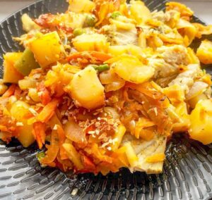 Menkė su daržovėmis