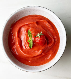 3 ingredientai: braškių šerbetas su pasiflorais